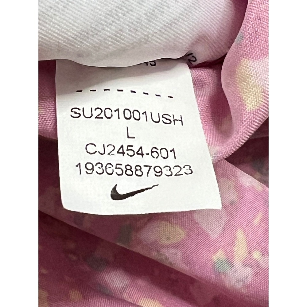 Nike Dri-FIT Tempo Shorts Womens Large Pink Yellow Splatter Running Sporty Gym - Picture 7 of 8
